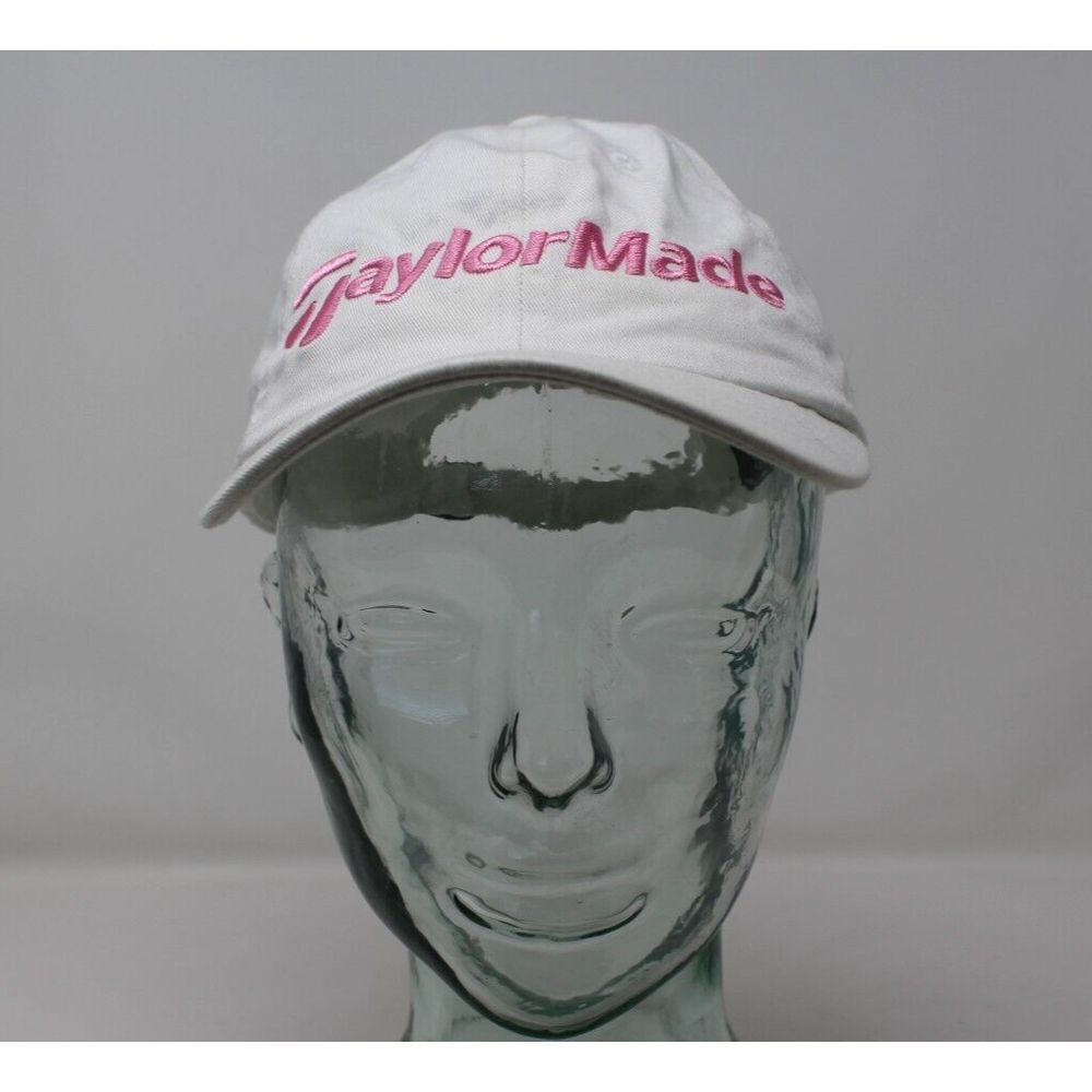 TaylorMade Golf Womens Strapback Hat Cap One Size Tmax‎ Gear White Pink